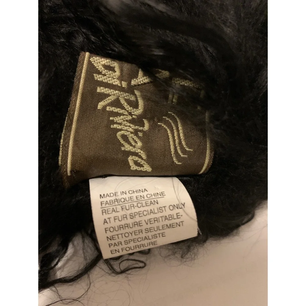 Pelle Nova Di Riviera Real Fur Black Scarf - EUC
